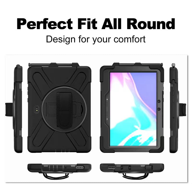 Rugged Case for Galaxy Tab Active 4 PRO Case 2022 Case with Pen Holder(Black Diamond)