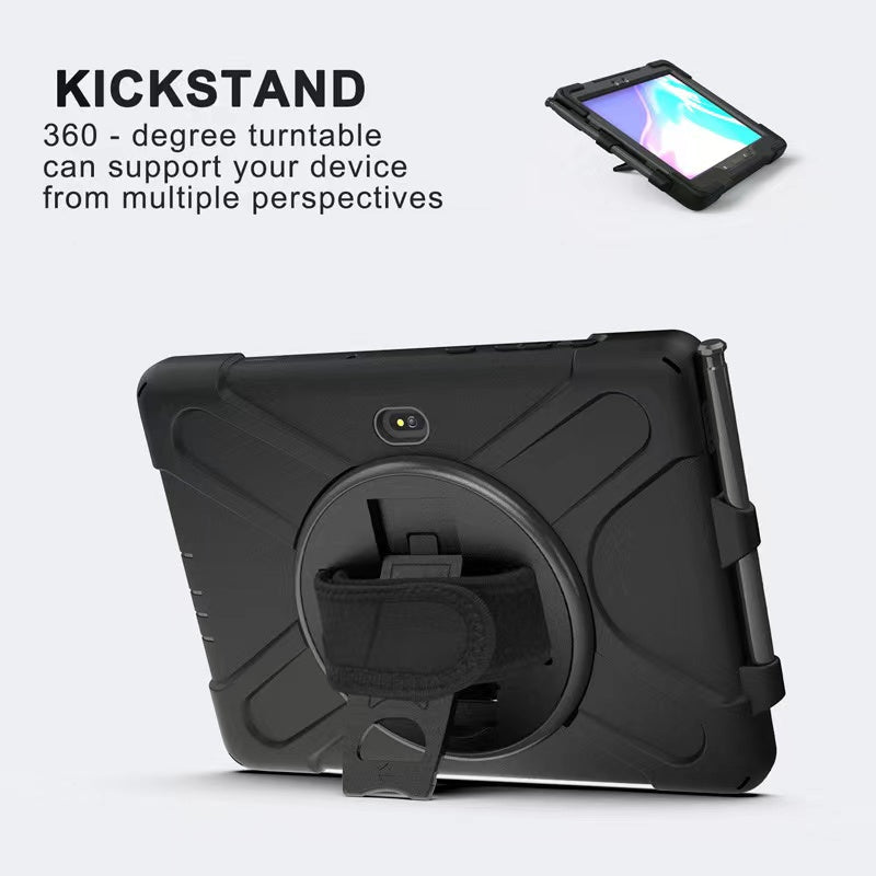 Rugged Case for Galaxy Tab Active 4 PRO Case 2022 Case with Pen Holder(Black Diamond)