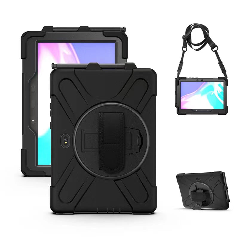 Rugged Case for Galaxy Tab Active 4 PRO Case 2022 Case with Pen Holder(Black Diamond)