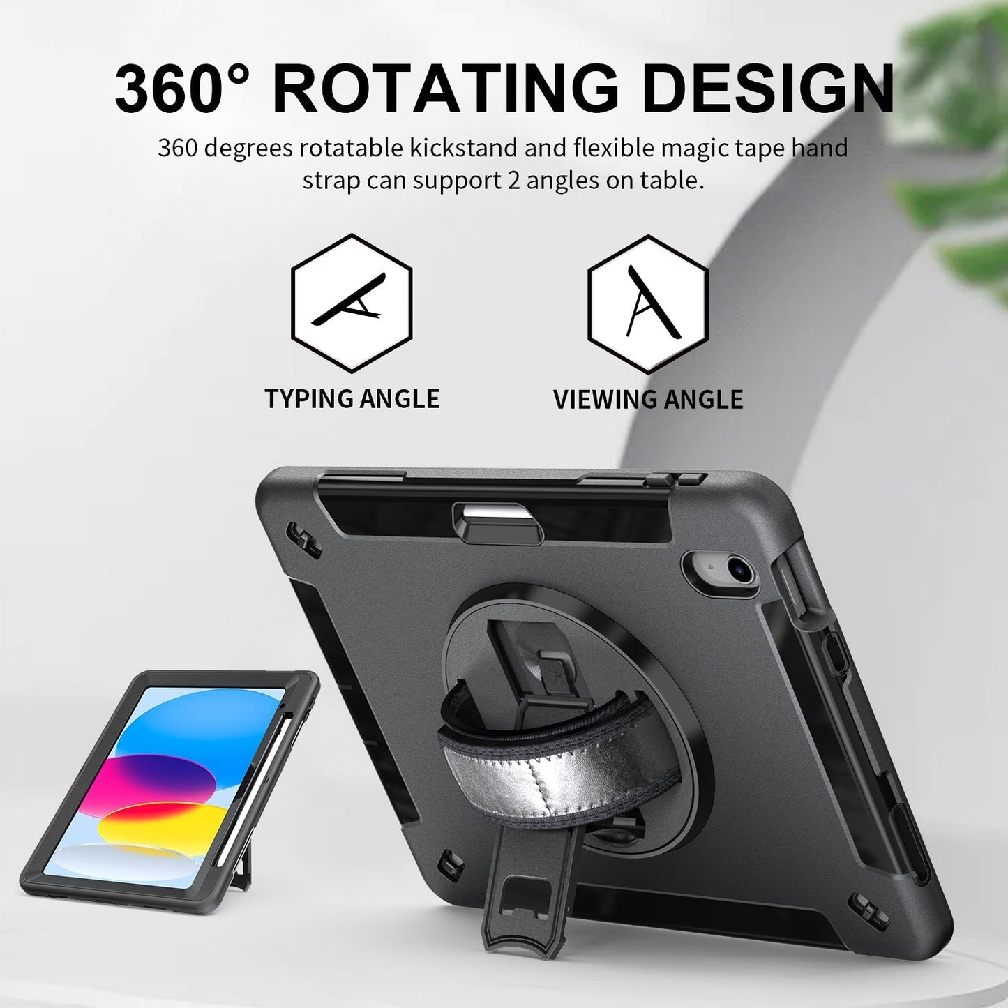 Rugged Case for Galaxy Tab S9 (SM-X710) (11") Generic Heavy Duty Rugged Case with Pen Holder(Black Diamond)