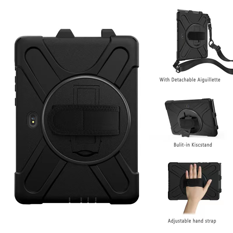 Rugged Case for Galaxy Tab Active 4 PRO Case 2022 Case with Pen Holder(Black Diamond)