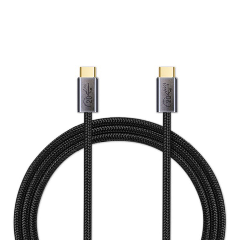 1M BoostUp Cafule USB-C to USB-C Cable Charge & Video Black (USB 3.2 Gen2 - 20Gbps, 100W/5A, 8K/60Hz)