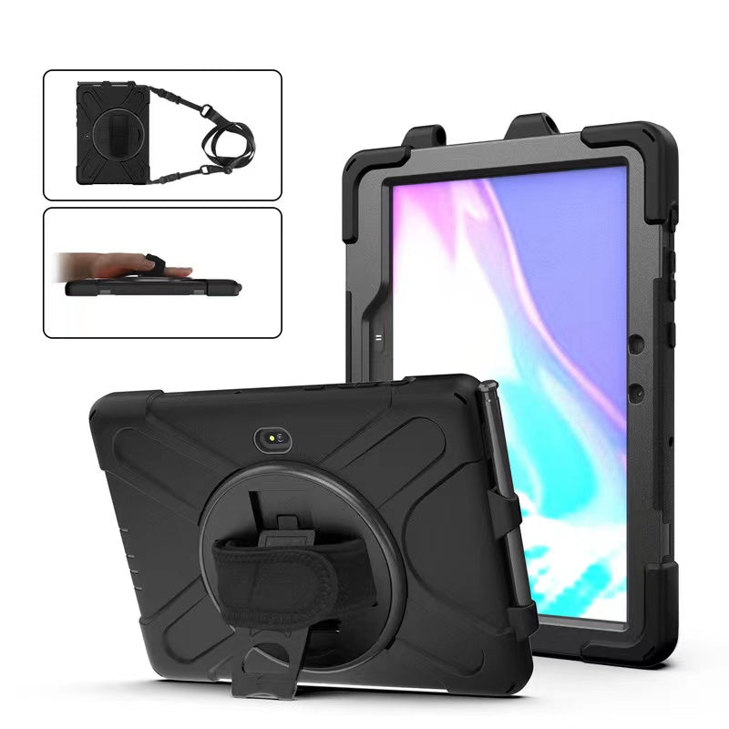 Rugged Case for Galaxy Tab Active 4 PRO Case 2022 Case with Pen Holder（Black Diamond）