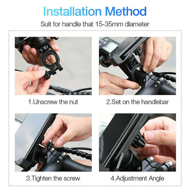 360° Rotation Bike Phone Holder Handlebar Mount for Motorcycle Bicycle