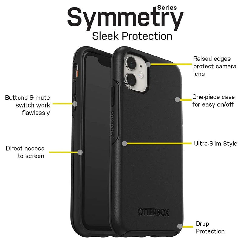 OtterBox Case for iPhone 13 Pro Symmetry + Antimicrobial Case with Magsafe Black