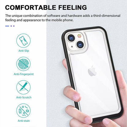 Phonix Case For iPhone X/Xs Clear Rock Hard Case Black border (With Camera Protective)