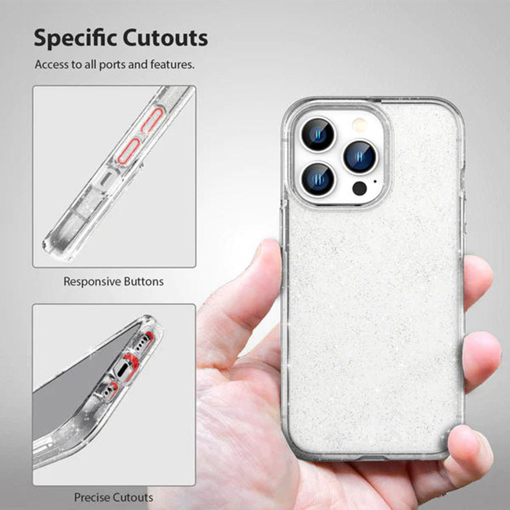 Phonix Case For iPhone 14 Pro Clear Rock Soft Tpu Case Stardust