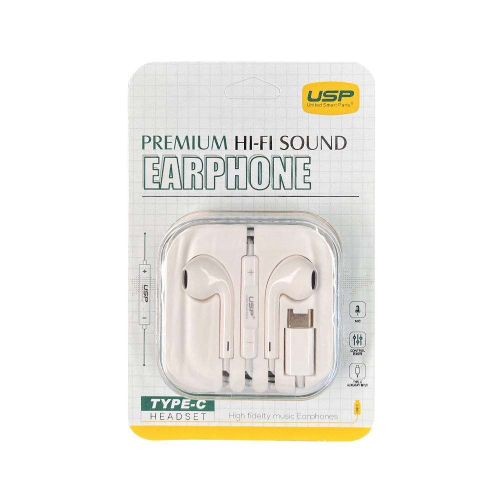 Earphones Type-C with Controller Compatible With All Samsung and iPhone 15 Series (Support Phone Calls)