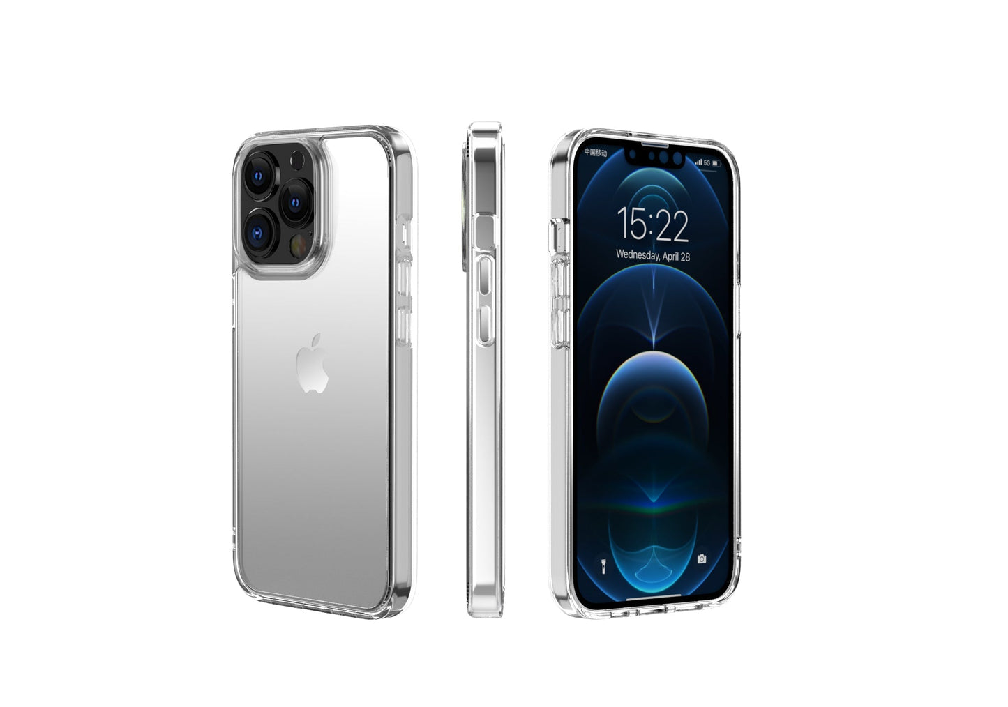 Phonix Case For iPhone 13 Pro Clear Rock Shockproof Case