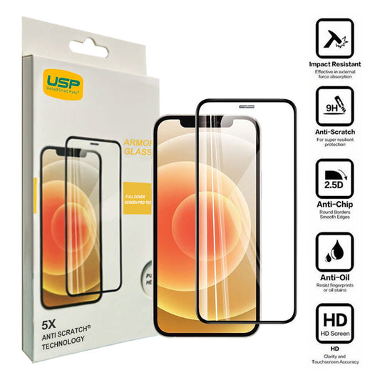 USP Screen Protector For iPhone 15 Pro Armor Glass Full Cover (1  Piece/Box)