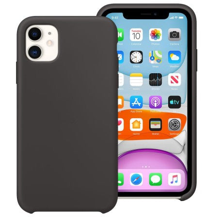 iPhone Xs Max Liquid silica Gel Case Cover For iPhone Black