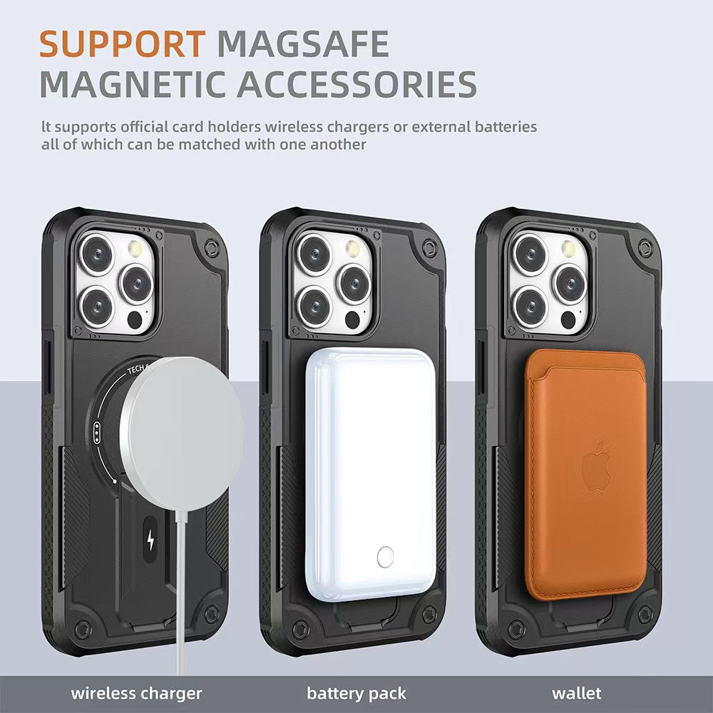 Phonix Case For iPhone 15 Stander Case Compatible With Magsafe