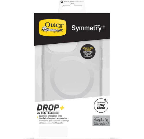 OtterBox Case for iPhone 13 Pro Symmetry Series+ Clear Antimicrobial Case for MagSafe