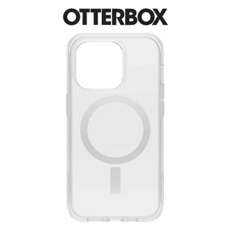 OtterBox Case for iPhone 14 Plus Symmetry + Clear Antimicrobial Case for MagSafe